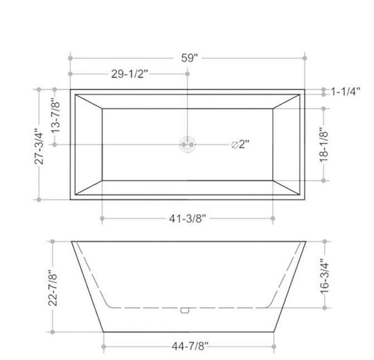 Angel acrylic free standing bathtub. Square tub. Modern bathtub Secret Bath