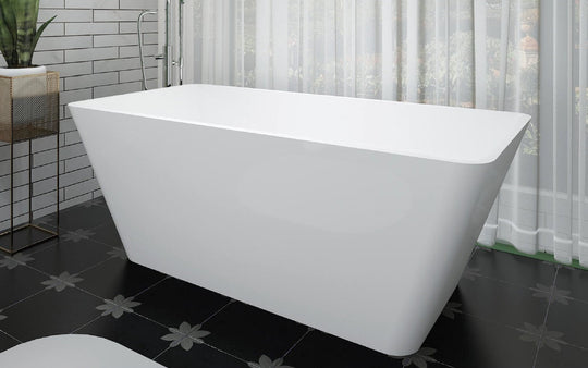 Angel acrylic free standing bathtub. Square tub. Modern bathtub Secret Bath