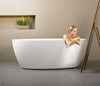 Auri White Solid Surface Bathtub. Luxury bathtub