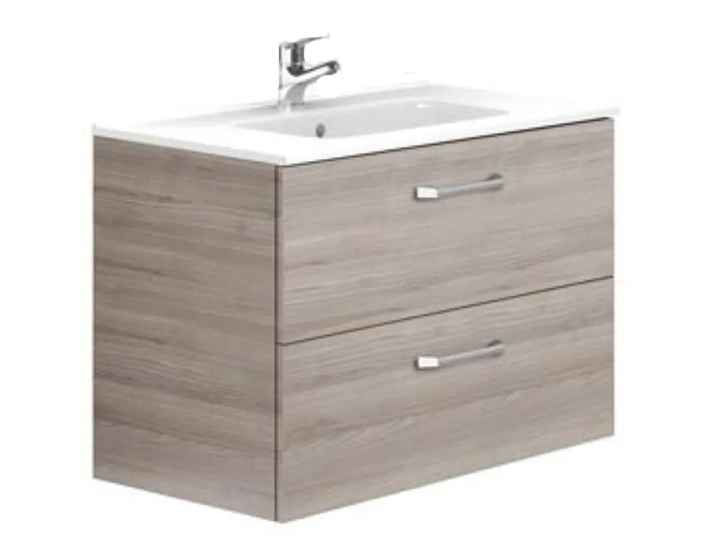 Adele wall mounted bathroom Vanity 2 drawers with ceramic sink console Roca Group