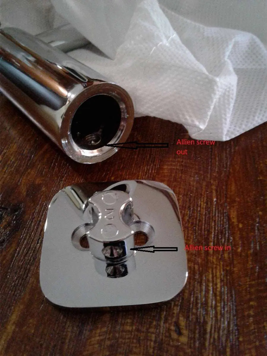 Jenny polished chrome toilet paper holder without lid. Bath tissue holder