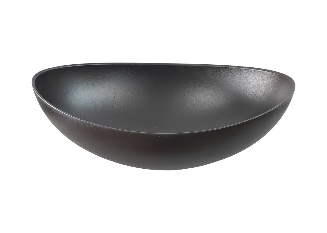 Begursa black Cast Iron bathroom vessel sink. Bowl sink.