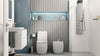 Roca Beyond Floor mounted Rimless Toilet with dual outlet. Contemporary toilet.