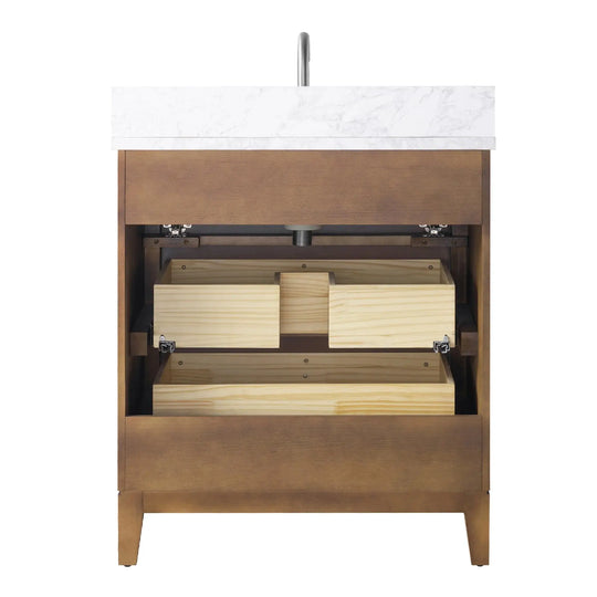 Carla bathroom cabinet. Contemporary fluted doors vanity secretbathstore