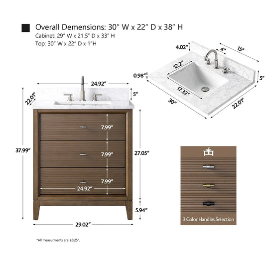 Carla bathroom cabinet. Contemporary fluted doors vanity secretbathstore