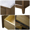 Carla bathroom cabinet. Contemporary fluted doors vanity secretbathstore