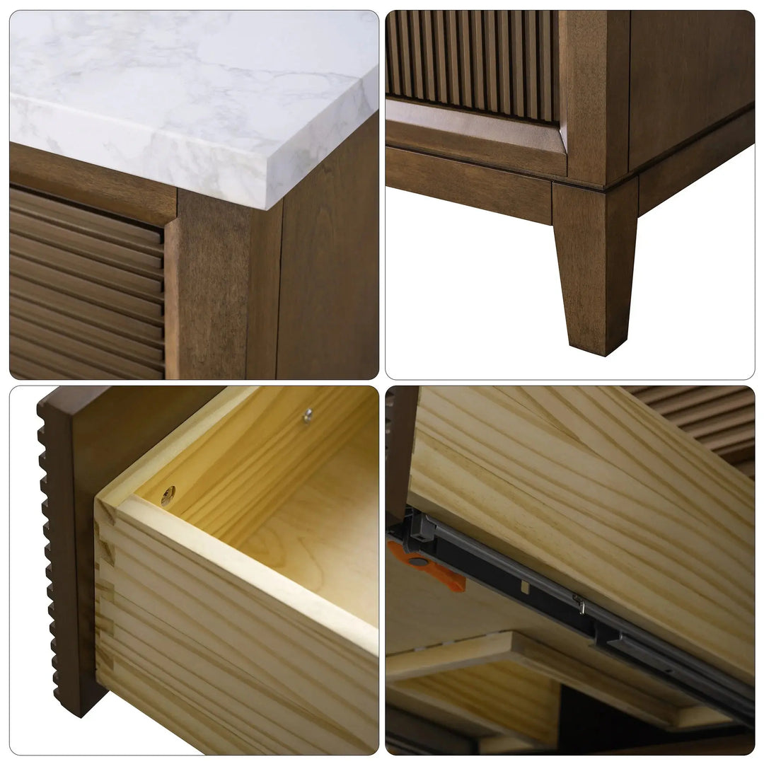 Carla bathroom cabinet. Contemporary fluted doors vanity secretbathstore