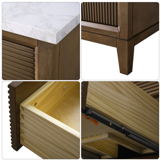 Carla bathroom cabinet. Contemporary fluted doors vanity secretbathstore
