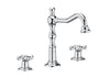 Carmen by Roca Chrome three holes bathroom sink faucet. Vintage faucets. Traditional faucets