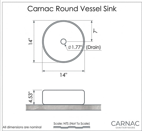 CARNAC CRUDE ROUND VESSEL SINK