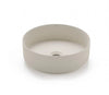 Carnac Crude porcelain round vessel sink. Modern bathroom bowl sink.