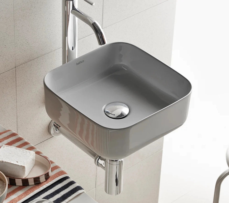 Modern Square Porcelain Vessel Sink | Multi-Color Bathroom Basin