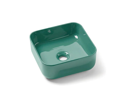Modern Square Porcelain Vessel Sink | Multi-Color Bathroom Basin
