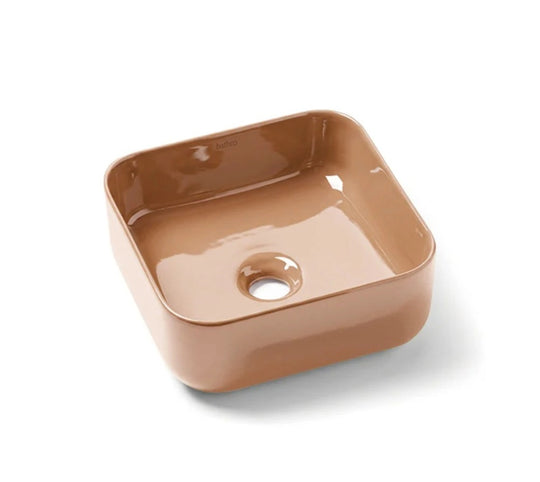 Modern Square Porcelain Vessel Sink | Multi-Color Bathroom Basin