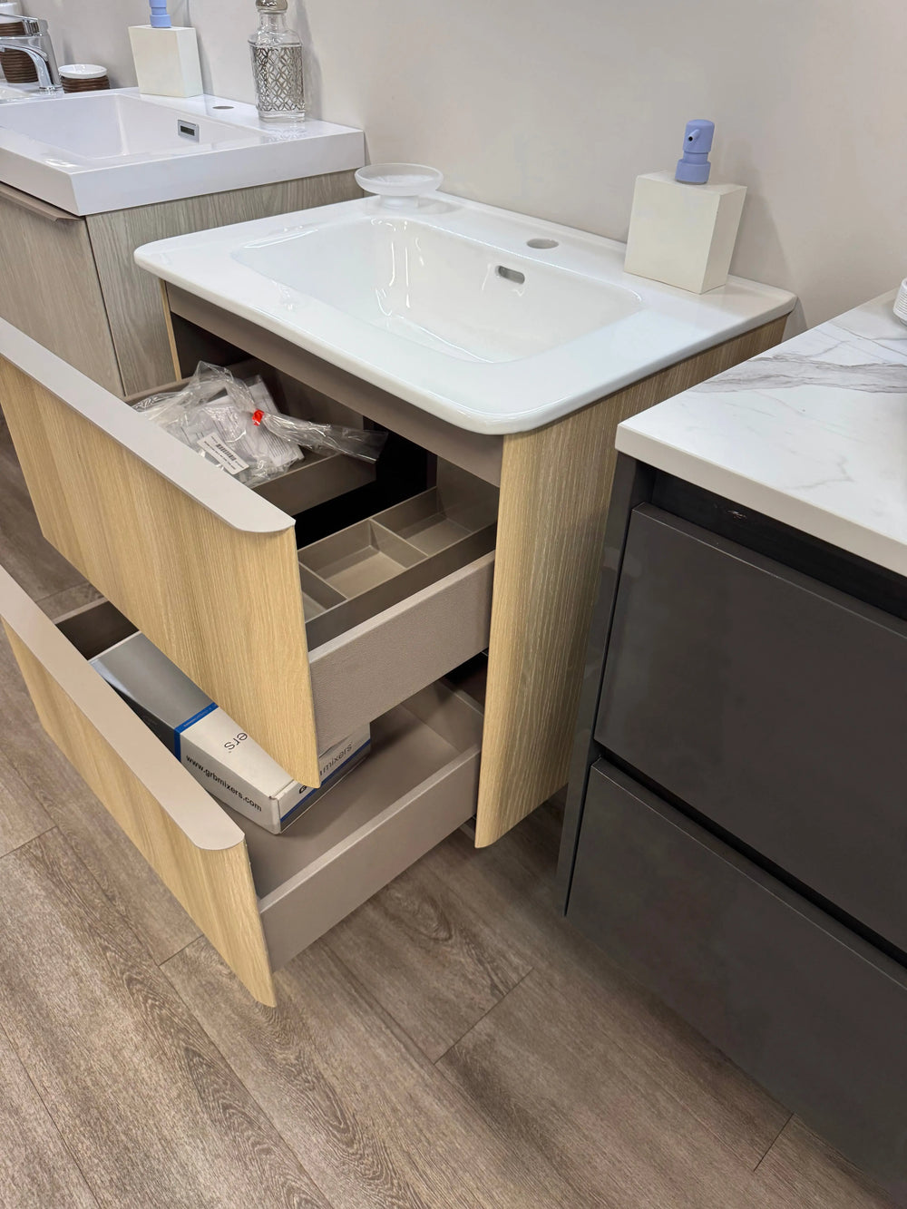 Eclipse modern bathroom vanity. Contemporary bathroom cabinet secretbathstore