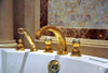 Artica Swarovski 5 holes bathtub faucet set . Luxury deck-mount bathtub taps, European brand