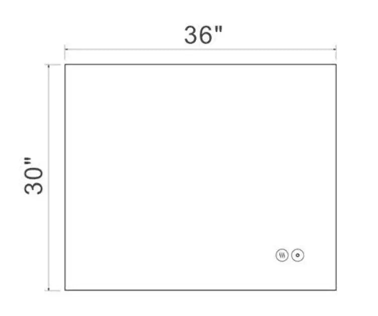 Dakota backlit LED mirror. Dimmable & defogger bathroom mirror Secret Bath