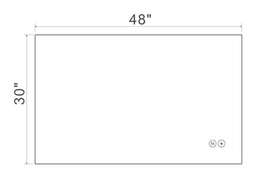 Dakota backlit LED mirror. Dimmable & defogger bathroom mirror Secret Bath