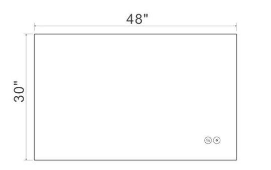 Dakota backlit LED mirror. Dimmable & defogger bathroom mirror Secret Bath