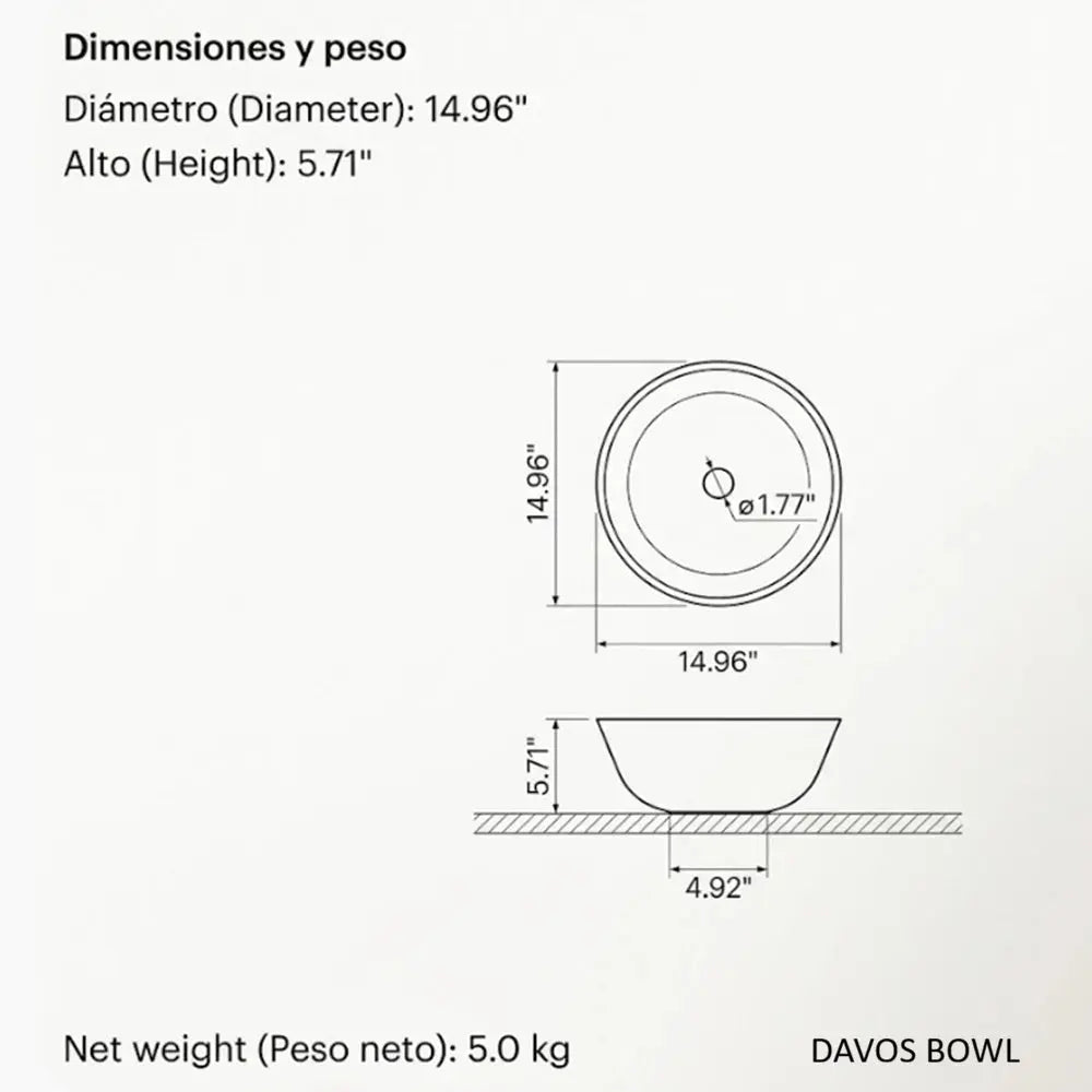 Bathco  bathroom vessel sink dimensions