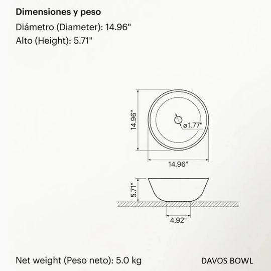 Bathco  bathroom vessel sink dimensions