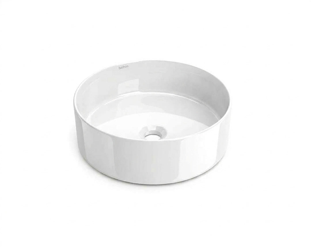 Dinan round colored vessel sink | Round bathroom sink