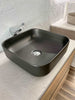 Dinam Square matte black bathroom vessel sink