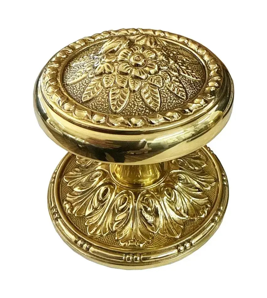Dover Center door fixed knob 3 in . Classica collection. Brass door Knob Luxury door knobs. Secret Bath Plus