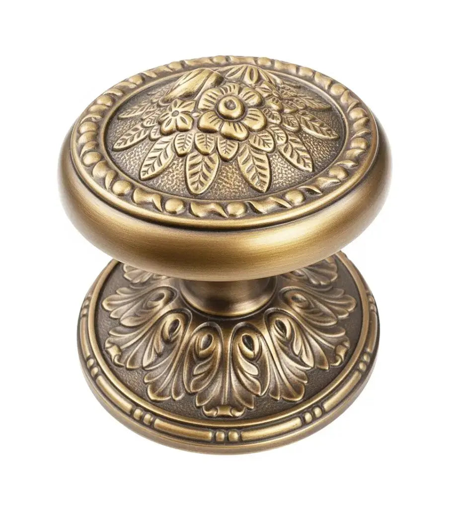 Dover Center door fixed knob 3 in . Classica collection. Brass door Knob Luxury door knobs. Secret Bath Plus