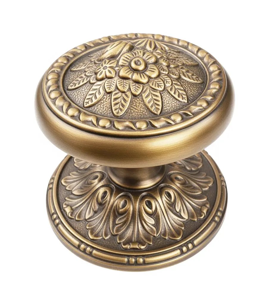 Dover Center door fixed knob 3 in . Classica collection. Brass door Knob Luxury door knobs.