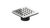 Square 4" shower drain. Modern shower drains. Guru