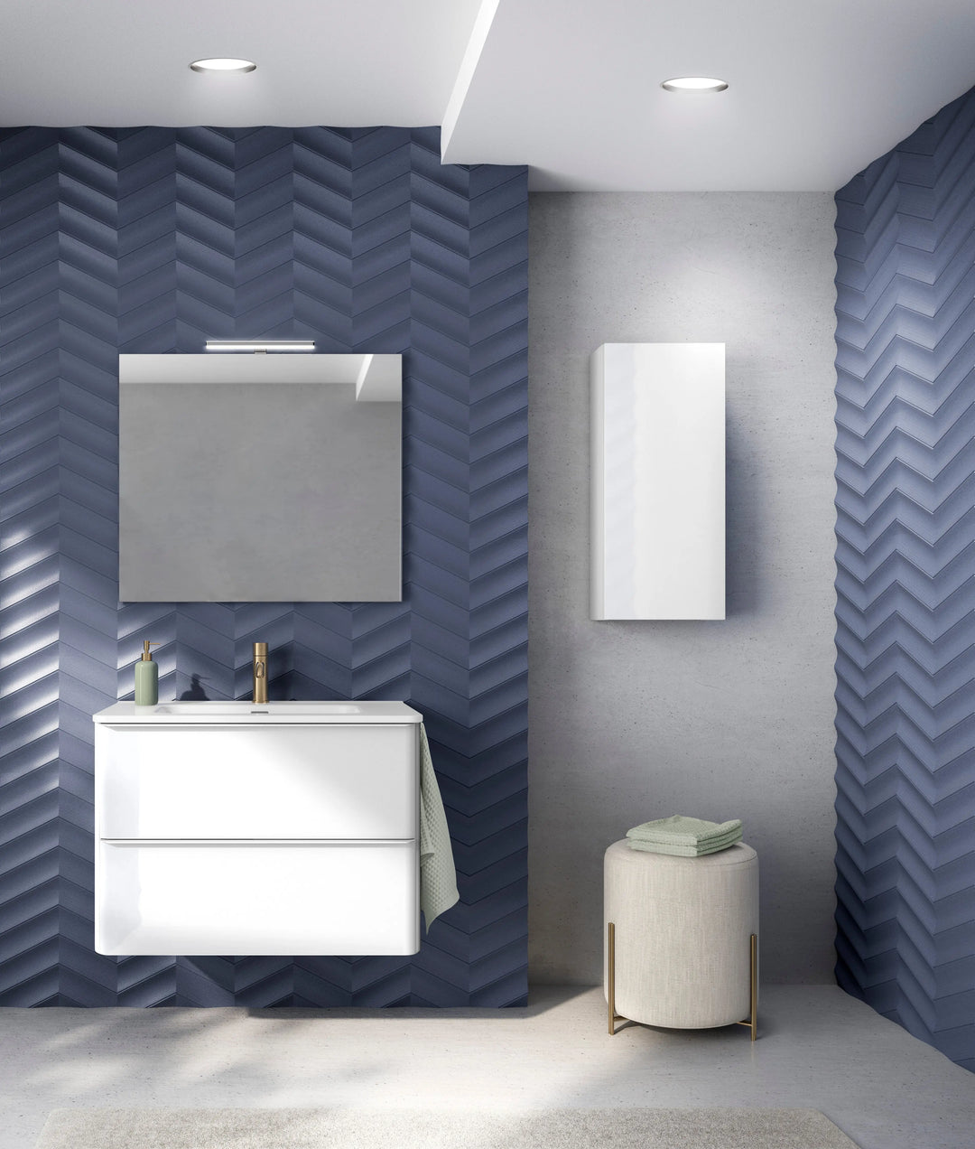Eclipse modern bathroom vanity. Contemporary bathroom cabinet secretbathstore