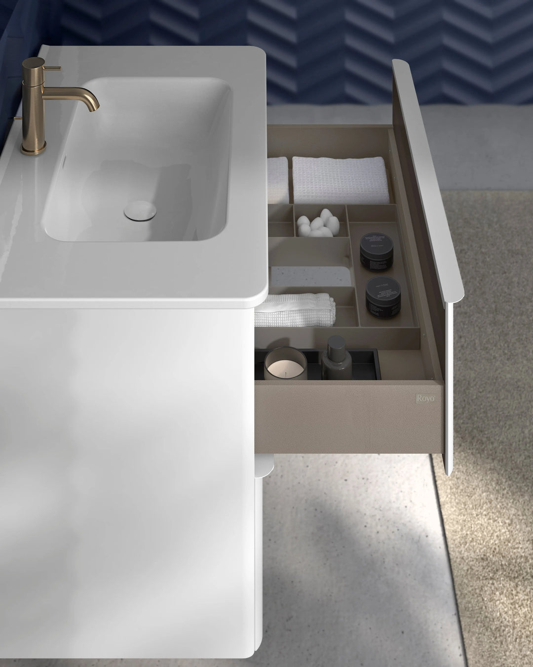 Eclipse modern bathroom vanity. Contemporary bathroom cabinet secretbathstore