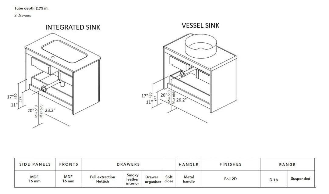 Eclipse modern bathroom vanity. Contemporary bathroom cabinet secretbathstore