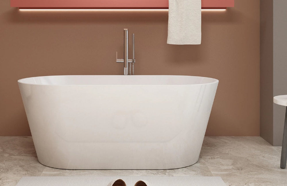 Lucy acrylic free standing bathtub. Oval tub. Modern bathtub Secret Bath