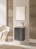 Pack Piccolo 18 inches floating small bathroom Vanity with sink and mirror.