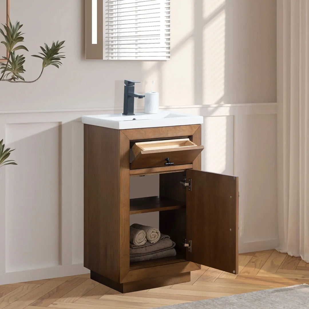 small wood bathroom vanity