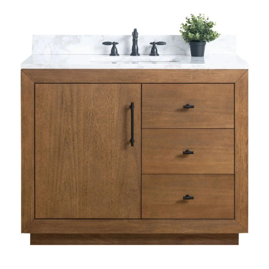Elliott 42" free standing bathroom vanity. Wood bathroom cabinet Secret Bath