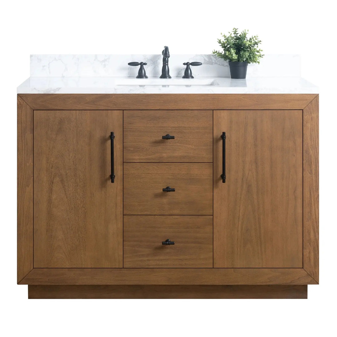 Elliott 48" free standing bathroom vanity. Wood bathroom cabinet Secret Bath