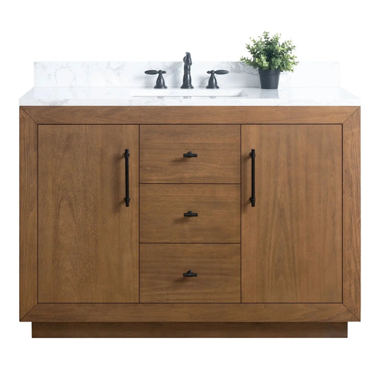 Elliott 48" free standing bathroom vanity. Wood bathroom cabinet Secret Bath
