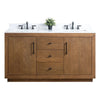 Elliott 60" free standing double sink bathroom vanity. Secret Bath