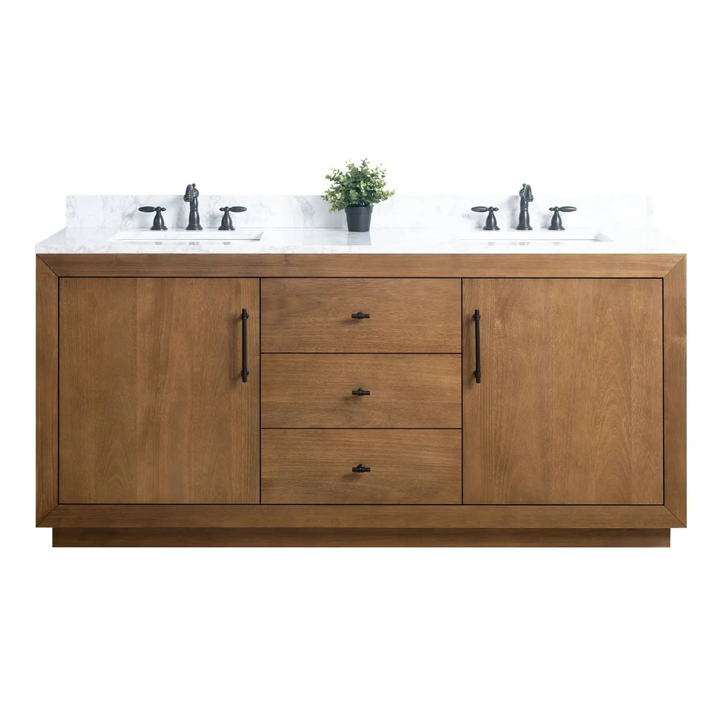Elliott 72" free standing double sink bathroom vanity. Secret Bath
