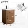 Elliott 24" free standing bathroom vanity. Small bathroom cabinet Secret Bath