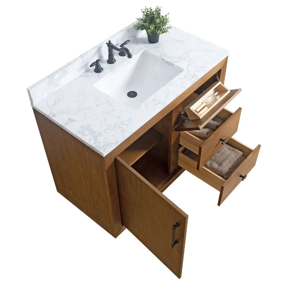 Elliott 42" free standing bathroom vanity. Wood bathroom cabinet Secret Bath