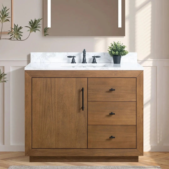 Elliott 42" free standing bathroom vanity. Wood bathroom cabinet Secret Bath