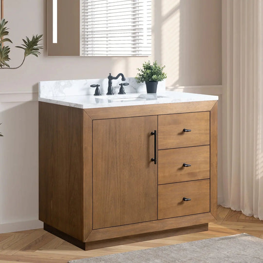 Elliott 42" free standing bathroom vanity. Wood bathroom cabinet Secret Bath