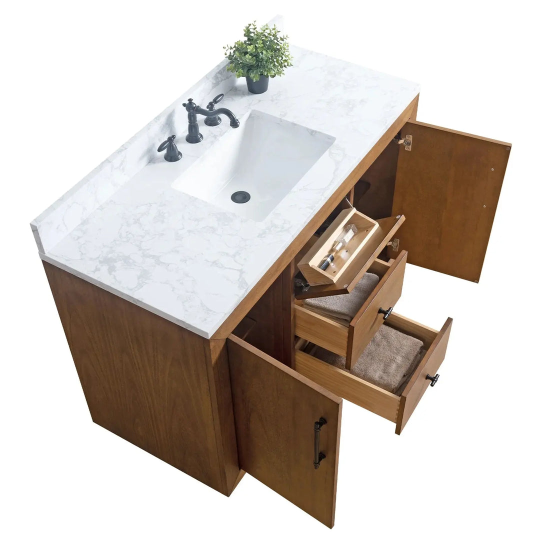 Elliott 48" free standing bathroom vanity. Wood bathroom cabinet Secret Bath