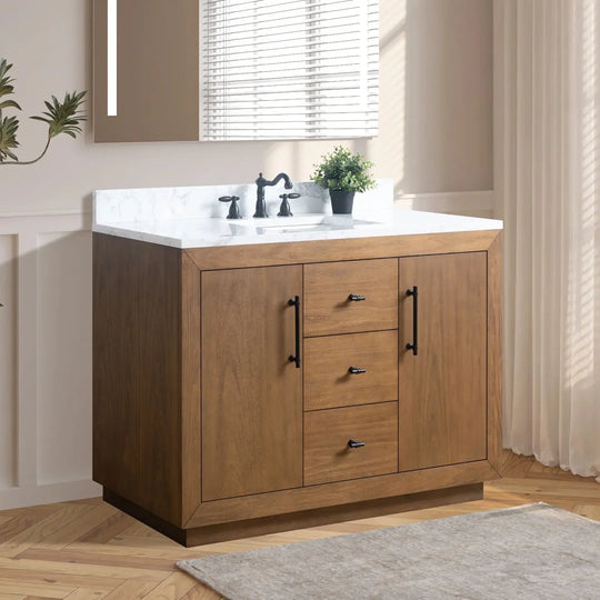 Elliott 48" free standing bathroom vanity. Wood bathroom cabinet Secret Bath