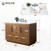 Elliott 48" free standing bathroom vanity. Wood bathroom cabinet Secret Bath