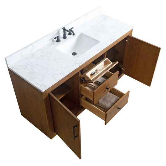 Elliott 60" free standing single sink bathroom vanity. Secret Bath